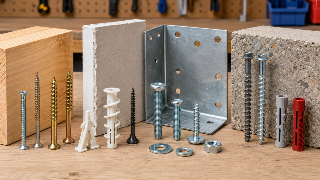What Fasteners Should I Use for Wood, Drywall, Metal, and Concrete?
