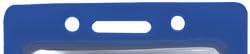 Vertical Badge Holder Frame, Pre-Punched Credit Card Size ID Holder for Lanyards, Chains, or Clips - Royal Blue (50