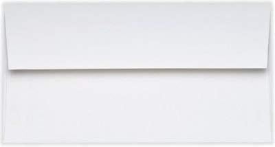 LUXPaper #9 Slimline Invitation Envelopes, Peel & Press, 3 7/8" x 8 7/8", Bright White, 80lb. Text, 50 Qty