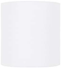 Upgradelights 4 Inch Barrel Drum Clip On Chandelier Lamp Shade (White Silk)