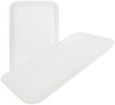 EcoQuality 5.25 x 5.25 x 0.5 Inch White Foam Meat Tray -