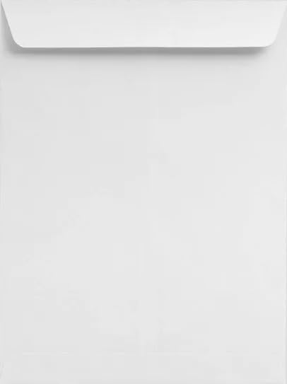 LUXPaper 10 x 13 Open End Envelopes, White Linen, 80lb. Text, 50 Qty