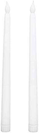 Pssopp 2pcs LED Taper Candles, Flameless Electronic Candle Light for Festivals and Parties
