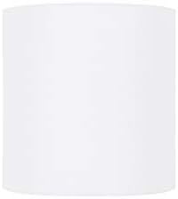 Upgradelights 6 Inch Barrel Drum Clip On Chandelier Lamp Shade (White Silk)