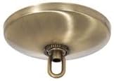 Antique Brass Ceiling Light Canopy Plate Kit - B&P Lamp Screw Collar