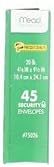 Mead Press-it Seal-it No.10 Security Envelopes, 4.125 x 9.5-Inches, White, 45 Count, Pack of 2 (90 Count Total)