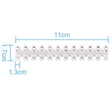 Terminal Blocks, 10Pcs 360V 10A Electric Terminal Strip Block, 12 Position Screw Terminals