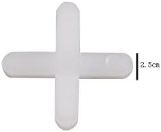 500 Pieces Tile Spacers, 2.5mm White Levelers, Cross Spacers for Ceramic Tile and Stone Installation, Wall & Floor