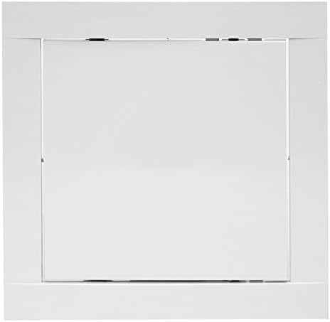 8" x 8" White Plastic Access Panel Door Opening Flap Cover Plate - Plumbing, Electricity, Alarm Wall Access Panel for Drywall - Box Door Lock - Door Latch - Size/Color (8 x 8, White) by Repa Market