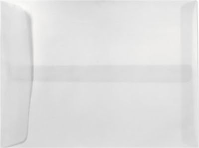 LUXPaper 10 x 13 Open End Envelopes, Clear Translucent, 50 Qty, 30lb Text