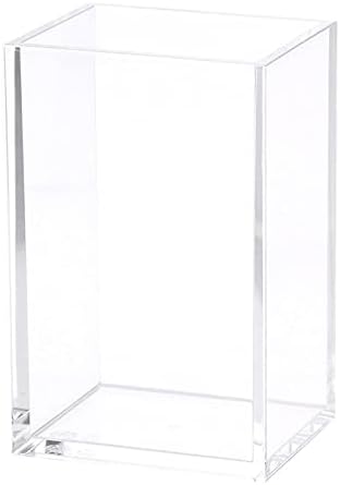 Clear Acrylic Pencil Pen Holder Cup, Clear Makeup Brush Holder, Acrylic Desk Accessories for Office