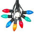 C9 Set 25 Bulbs 25' Novelty Lights Multi Hanging Ceramic Christmas String Lights - Retro Fit Traditional Indoor/Outdoor