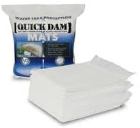 Quick Dam Drip Mats WUBM-10, Drip Mats for Spill and Leak Control, White, 10-Pack