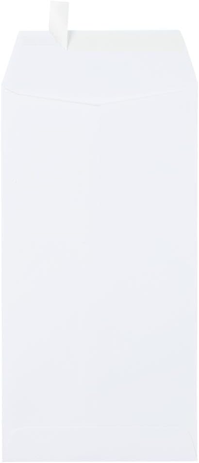 LUXPaper Open End Envelopes | Peel & Press | 6" x 11 1/2" | White | 70lb. Text | 50 Count