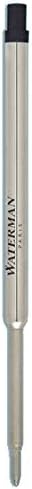 Waterman Black Medium Point Ballpoint Pen Refill, 2 Pack
