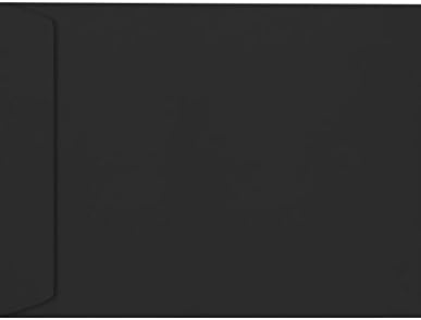 LUXPaper Open End Envelopes - Peel & Press, 8 1/2" x 10 1/2", Midnight Black, 80lb. Text, 50 Qty