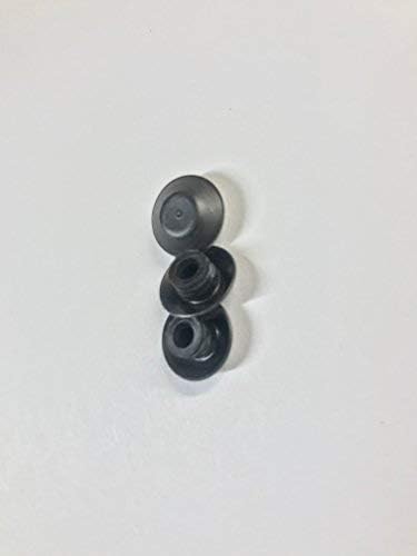 Flush Mount Black Plastic Body and Sheet Metal Hole Plug, 1/4" (0.25 inch), Qty 25