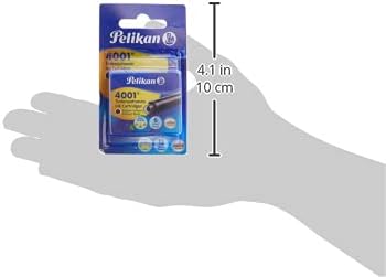 Pelikan 4001 TP/6 Brilliant Black Ink Cartridges for Fountain Pens, 0.8ml, 12 Pack (330803)