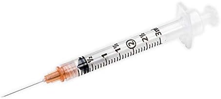 Nanosharps Syringe 3ML Luer Lock with 25Ga 5/8 (Pack of 100) 3cc 25