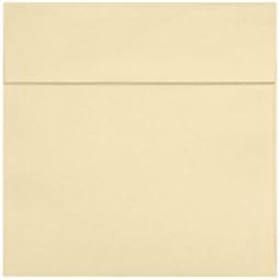 LUXPaper Square Invitation Envelopes - Peel & Press, 5 1/2" x 5 1/2", Champagne Metallic, 50 Qty