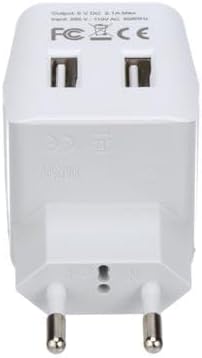 Ceptics European, Egypt Travel Adapter Plug with Dual USB - Type C - 2 Pack - Light Weight for Cell Phones, Chargers,