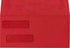 LUXPaper Double Window Invoice Envelopes, Peel & Press, 4 1/8" x 9 1/8", Ruby Red, 80lb. Text, 50 Qty