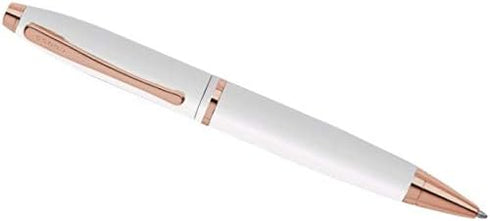CROSS White Medalist Ballpoint Pen with 23KT Rose Gold