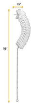 EISCO 15" Curved Flask Cleaning Brush, Twisted Stainless Steel Wire Handle for Labware, Glassware