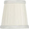 Upgradelights White Silk Pleated 4 Inch Clip On Chandelier Lampshade 3x4x4