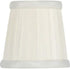 Upgradelights White Silk Pleated 4 Inch Clip On Chandelier Lampshade 3x4x4