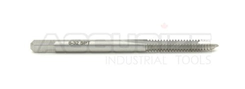 Accusize Industrial Tools 10 Pc 2 Flute H.S.S. Spiral Point Taps, 6-32Nc, A.N.S.I. Standard, Ground, Spt-6-32x10