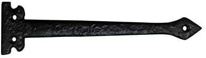 7" Dummy (4 Pack, Adonai Hardware "Agee Heavy Duty Antique Cast Iron Strap False or Faux or Hinge Front Matte Black)