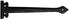 7" Dummy (4 Pack, Adonai Hardware "Agee Heavy Duty Antique Cast Iron Strap False or Faux or Hinge Front Matte Black)