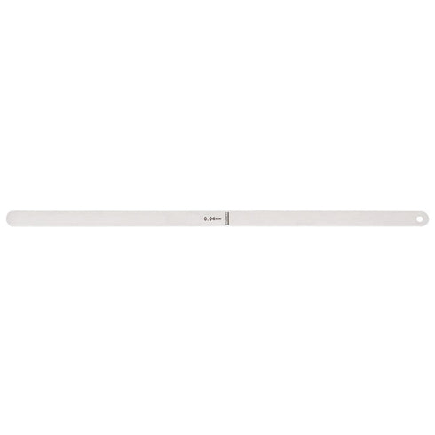Starrett Tempered Steel Thickness Gage or Feeler Stock 0.04mm Thickness, 30cm Length with 3/6" Hole - 667M-4