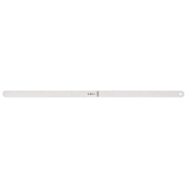 Starrett Tempered Steel Thickness Gage or Feeler Stock 0.04mm Thickness, 30cm Length with 3/6" Hole - 667M-4