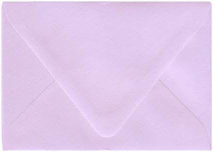 Grapesicle Lavender A1 Euro Flap Envelopes, 3 5/8 x 5 1/8 inches, Set of 10, Made from Pop-Tone Paper, Purple by Generic