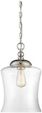 Meridian M70019PN 1 Style-16.5 Inches 9.75 Inches Light Pendant in Mid-Century Modern Tall and Wide, Finish Color: