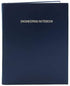 BookFactory Blue Engineering Notebook - 168 Pages, 8 7/8" x 11 1/4", Engineering Lab Notebook, Blue Cover