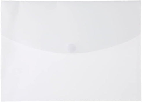 Filexec Poly Envelope, Letter Size, Side-Load, Clear (Pack of 12), 3-Hole Punched with Hook & Loop Fastener