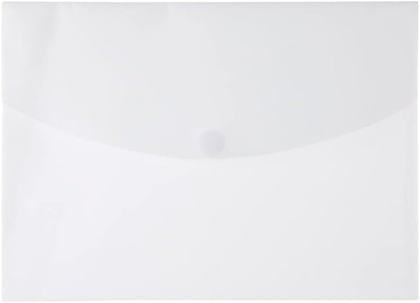 Filexec Poly Envelope, Letter Size, Side-Load, Clear (Pack of 12), 3-Hole Punched with Hook & Loop Fastener