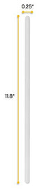 EISCO 12PK Polypropylene Stirring Rods, 11.8" - Rounded Ends, 7mm Diameter for Laboratory or Home Use
