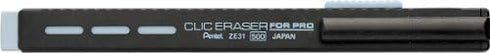 Pentel ZE31-A Black Rectangle Holder Eraser, Click Eraser, 0.5 x 0.3 x 4.8 inches, 0.3 oz (Pack of 1)