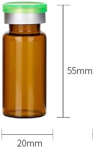 10ml Glass Bottle, Sterile Transparent Vial, Lab Sample Vial with Self Healing Injection Port, Flip Off Aluminum Cap