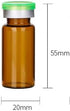 10ml Glass Bottle, Sterile Transparent Vial, Lab Sample Vial with Self Healing Injection Port, Flip Off Aluminum Cap