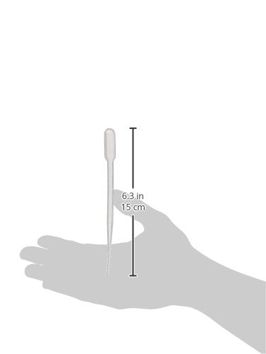 Globe Scientific 138050-500 LDPE Transfer Pipet, Non-Sterile, 5.0mL Capacity, Box of 500
