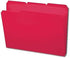 Smead Poly File Folder - 1/3-Cut Tab, Letter Size, Red - 24 per Box