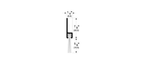 Pemko 085580 18062DNB36 Brush Seal - Dark Bronze with Black Brush Insert, 1" Width, 36" Length