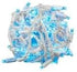 25ft 50 Bulbs 6" Commercial Novelty Lights Christmas String Lights, Teal LED on White Wire, Spacing, Connectable Indoor