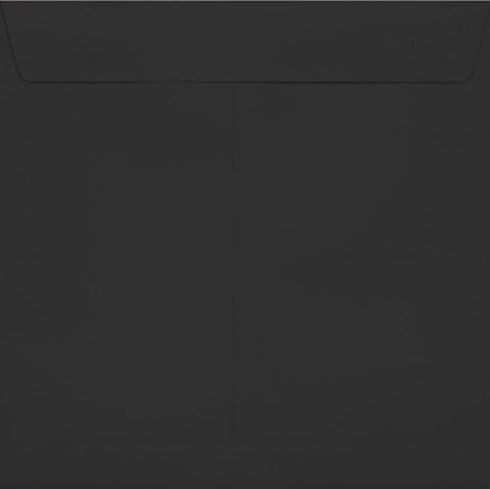 LUXPaper Square Invitation Envelopes | Peel & Press | 8" x 8" | Midnight Black | 80lb. Text | 50 Qty by LUXPaper