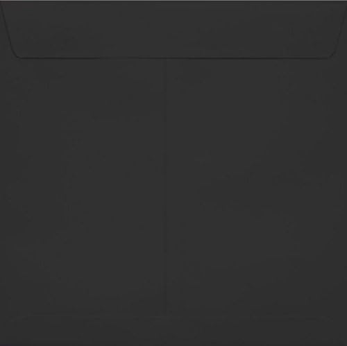 LUXPaper Square Invitation Envelopes | Peel & Press | 8" x 8" | Midnight Black | 80lb. Text | 50 Qty by LUXPaper